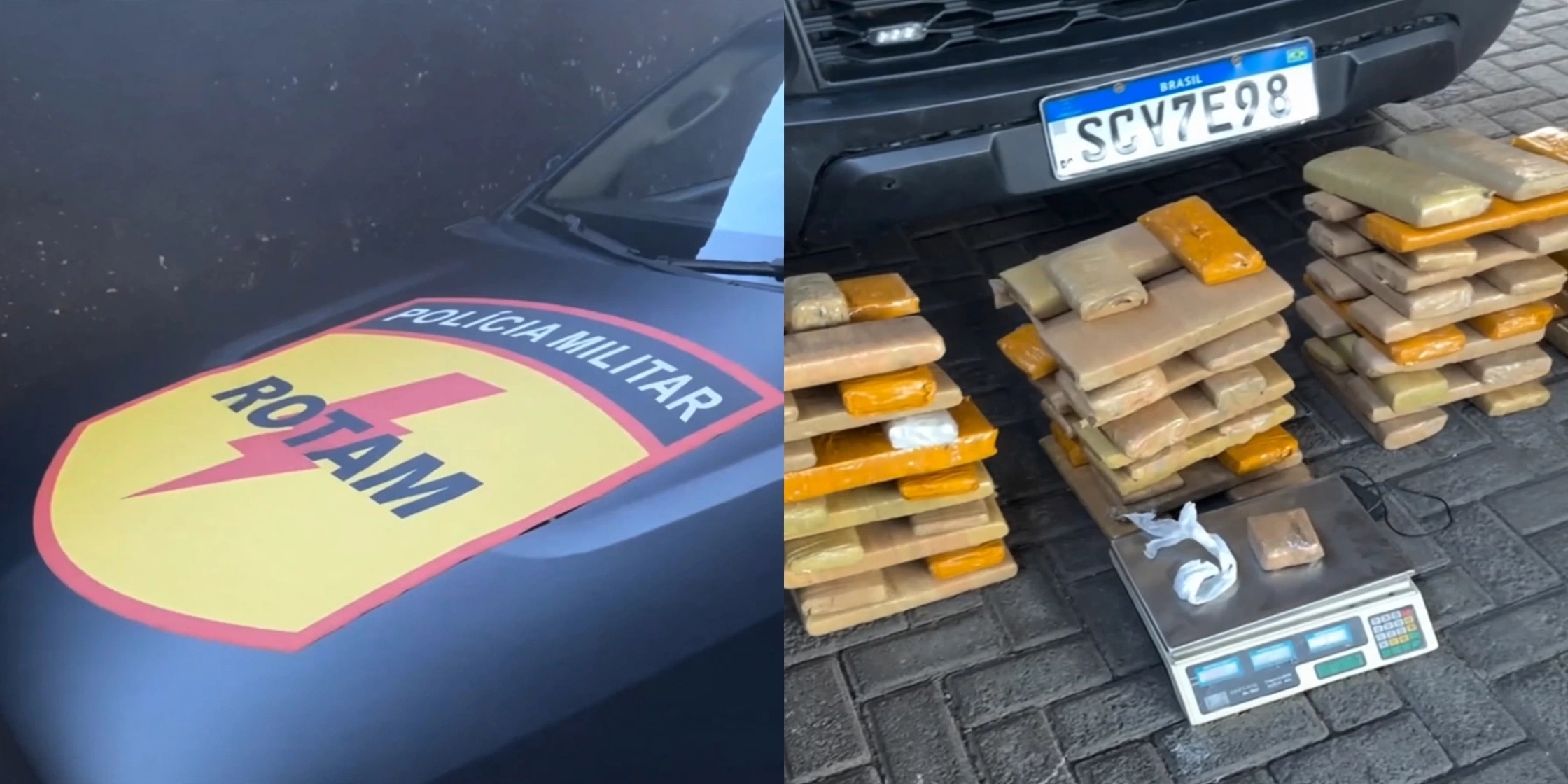 ROTAM prende suspeito e apreende cerca de 150 kg de maconha em Goiânia